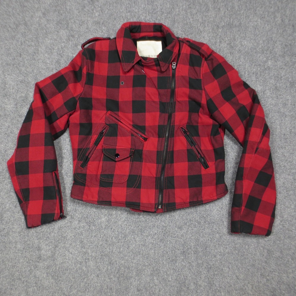 Denim & Supply Ralph Lauren Buffalo‎ Plaid Jacket Womens Large Moto Vintage